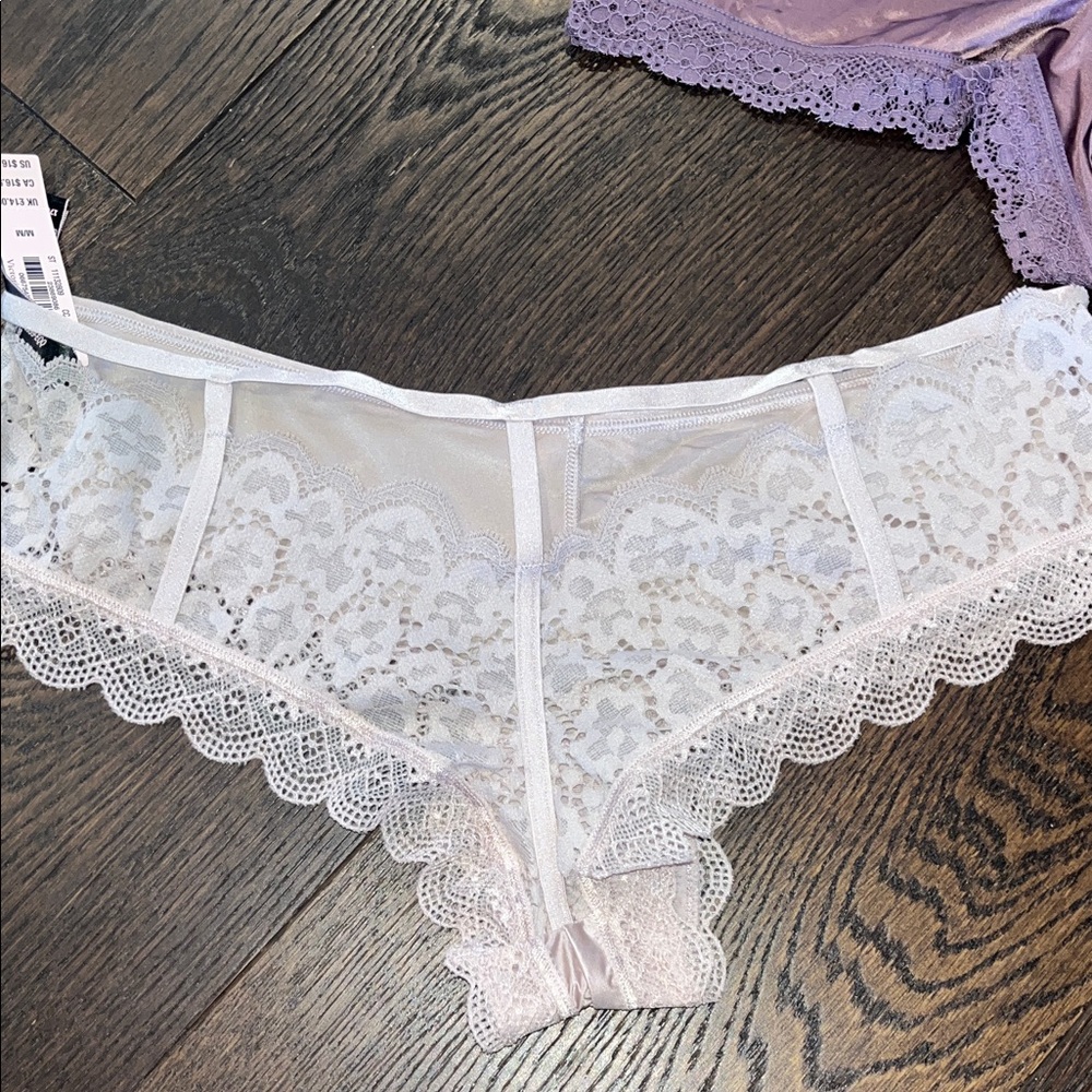 Victoria's Secret Purple and pink crème Lace Panties - Picture 2 of 6